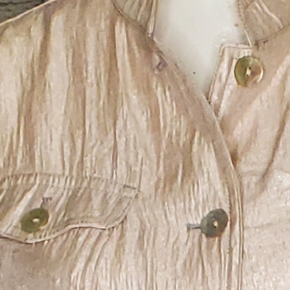 Ruby Rd. Button Down Jacket Shiny Metallic - Picture 2 of 9